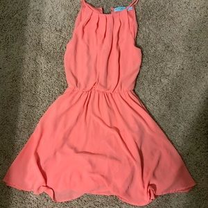 Peach floaty dress